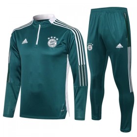 FC Bayern München Sweatshirt Dragt 2021-22 Grøn Kvart-Zip